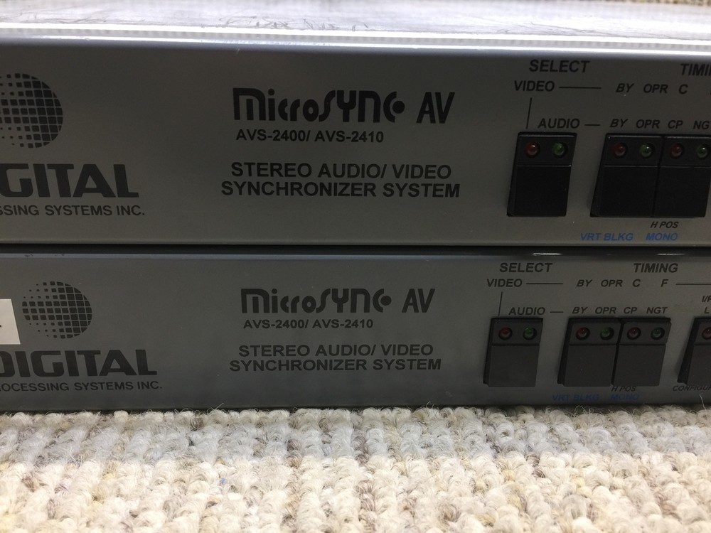 2 X Leitch MicroSYNC-AV AVS-2400 Stereo Audio/Video Synchronizer