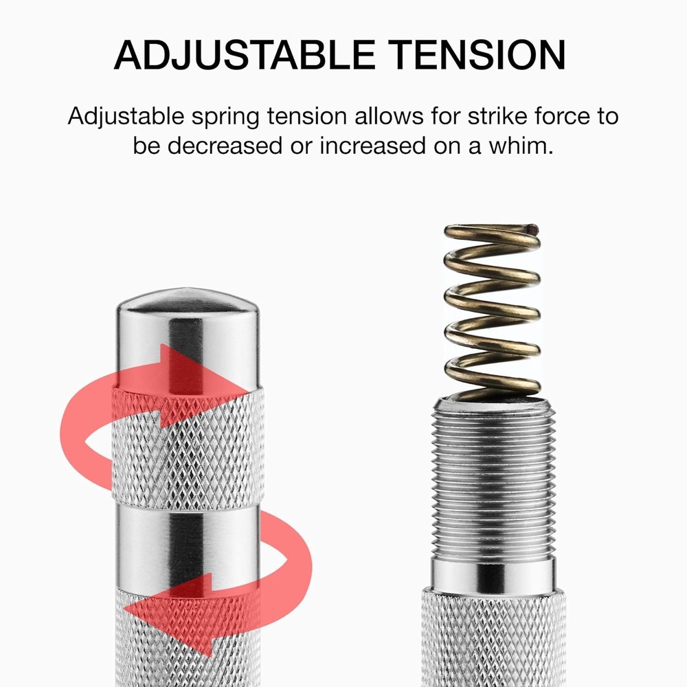 Automatic Center Punch 6in Adjustable Spring Loaded Drill Hole Starter