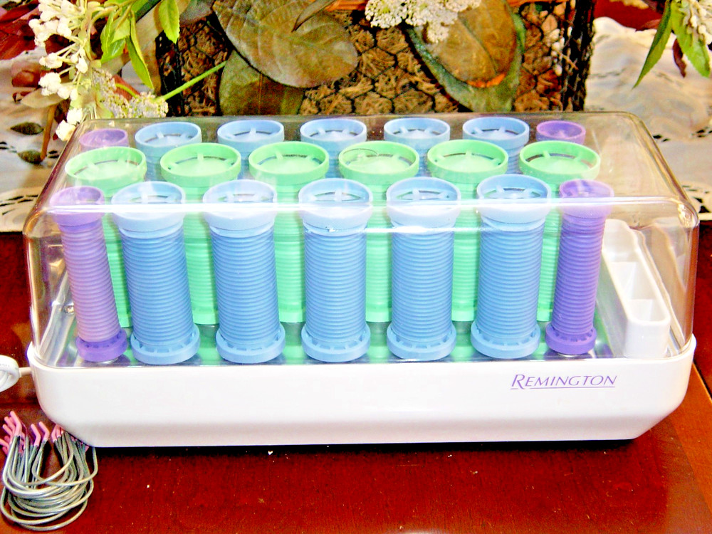 REMINGTON smart setter 20 MULTICOLOR EASY GRIP RUBBER HOT ROLLERS CURLERS CLIPS
