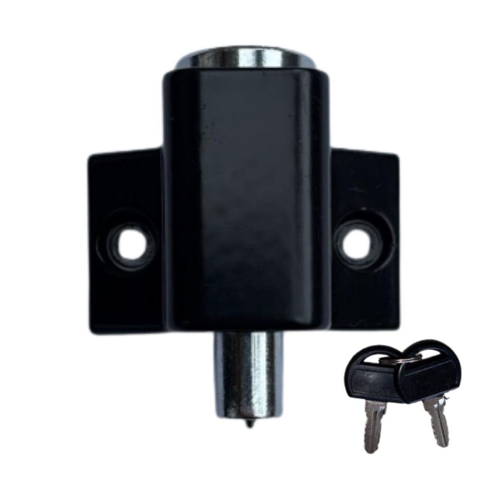 TradeBase Mini Push Lock Window | Door | Black | 4 Pack