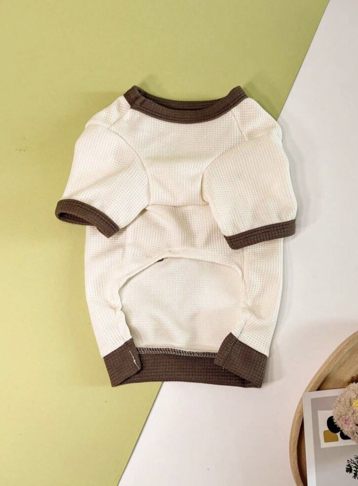 Pet Medium Beige Bear Tank Top