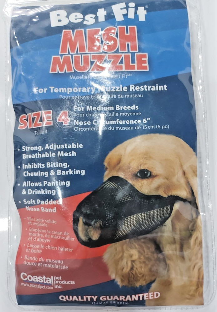 Coastal Pet Product Best Fit Mesh Muzzle Size 4