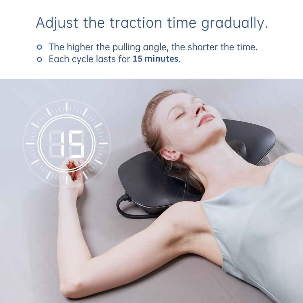 Multi-Functional Cervical Traction Device, Electric Neck Stretcher with Dynam...