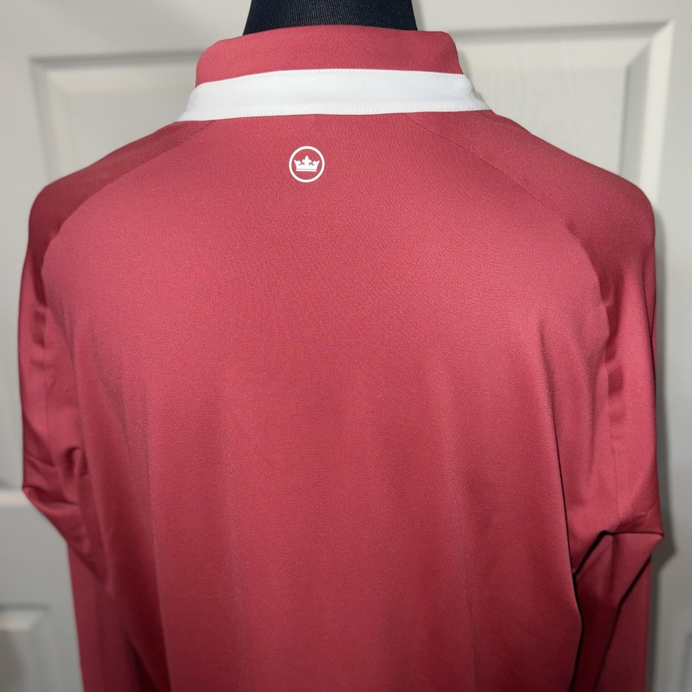 Peter Millar Sweater Mens S Red Quarter Zip Performance Golf Pullover Athletic