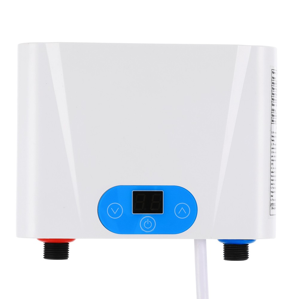 Tankless Electric Hot Water Heater Instant Boiler Whole House Kitchen Bath 5500W