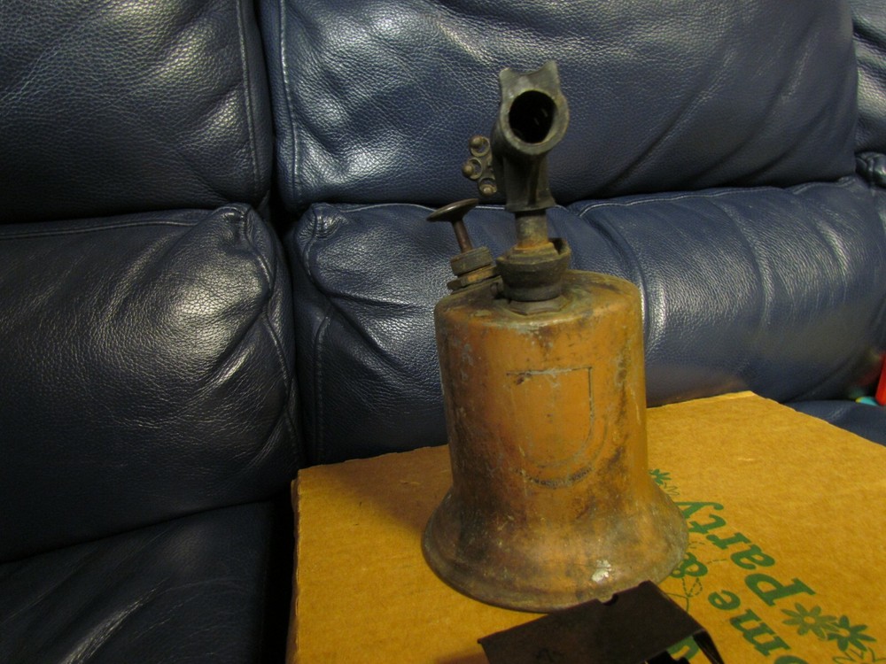 Vintage Antique Turner Brass Soder Torch Gas Blow Torch (6)