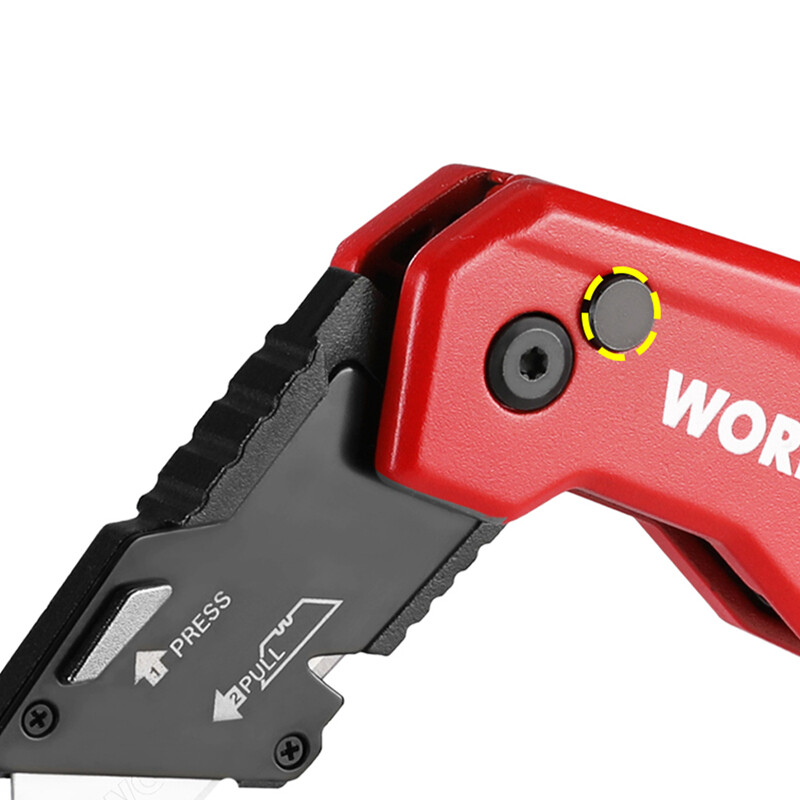 WORKPRO Folding Utility Knife Quick Change Box Cutter 13 Extra Blades Included