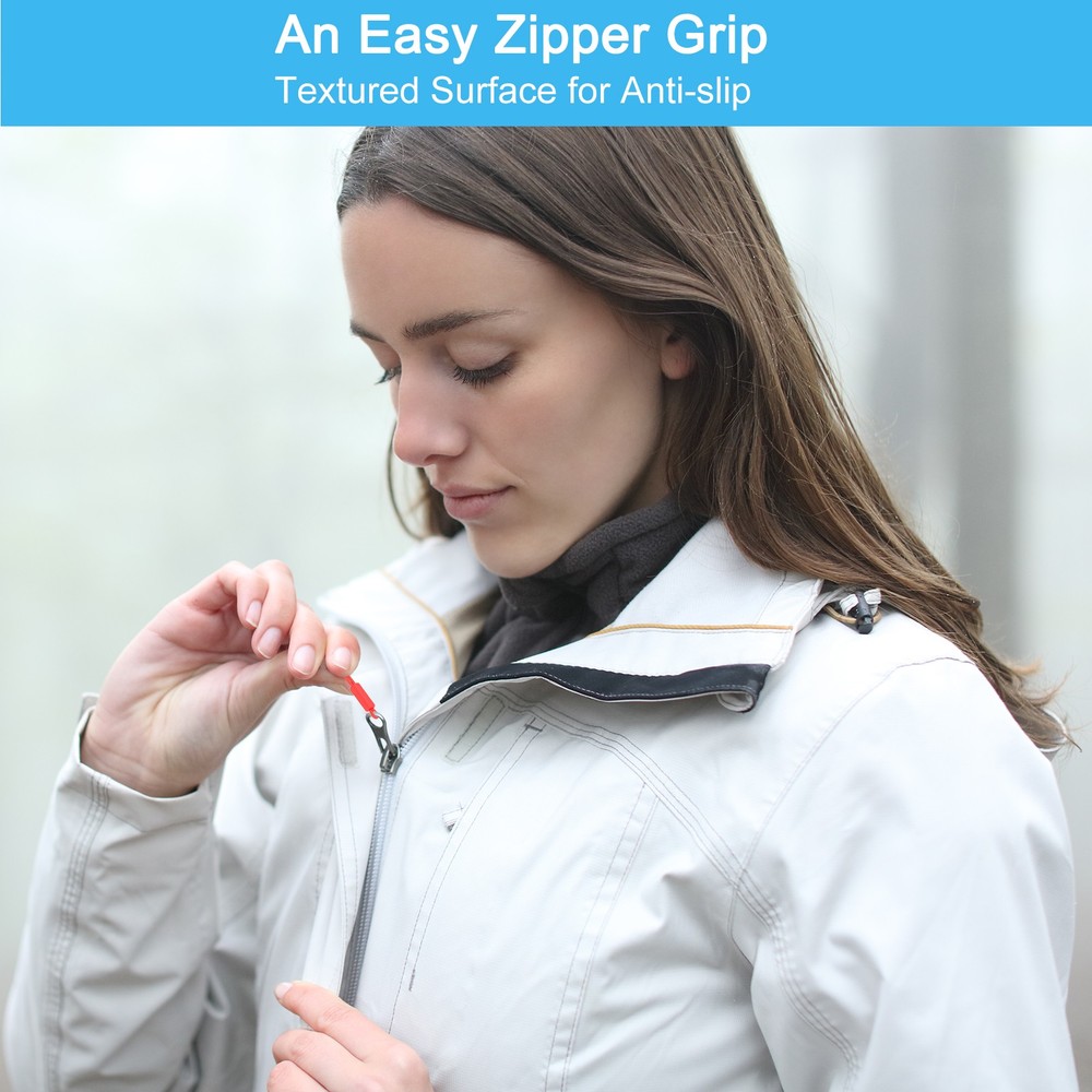 Replacement Zipper Pull Cord, 20Pcs Nylon Zipper Puller Slider, White