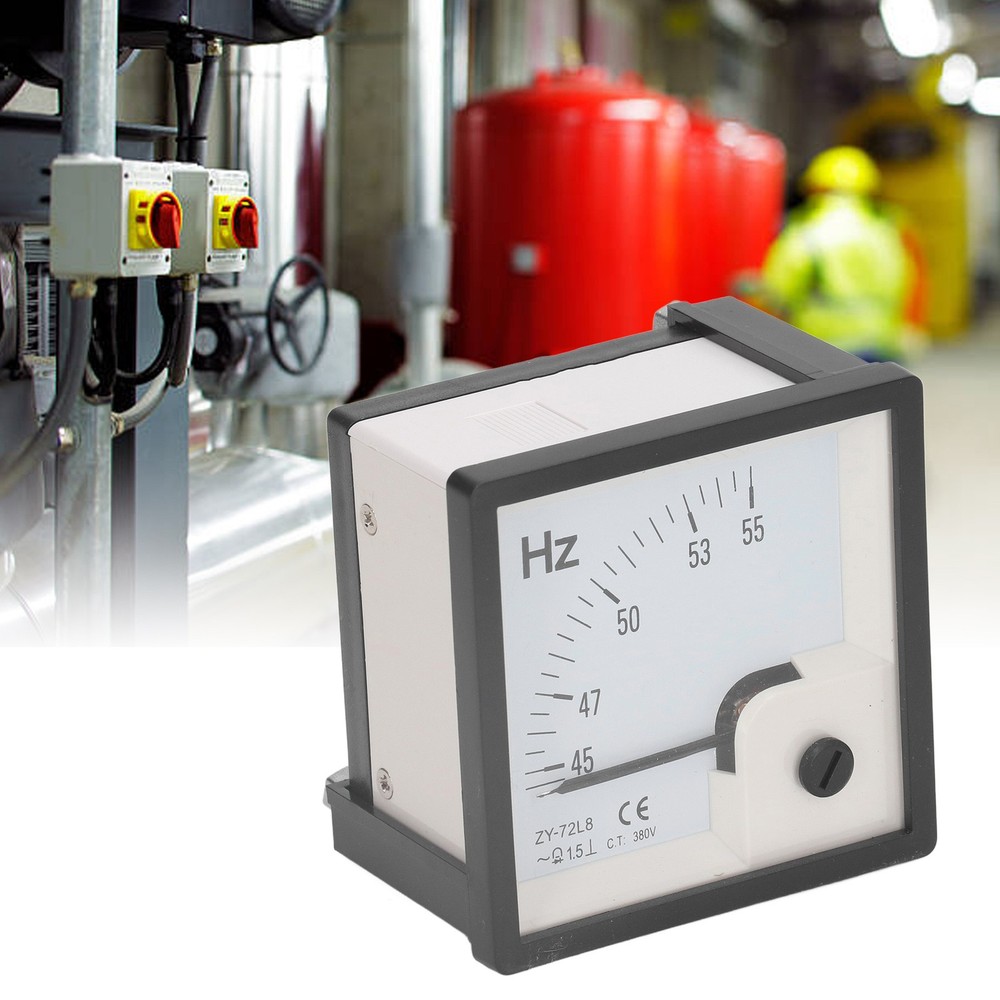 AC Frequency Meter 45 To 55Hz 1.5 Class Accuracy 72x72mm Panel Frequency