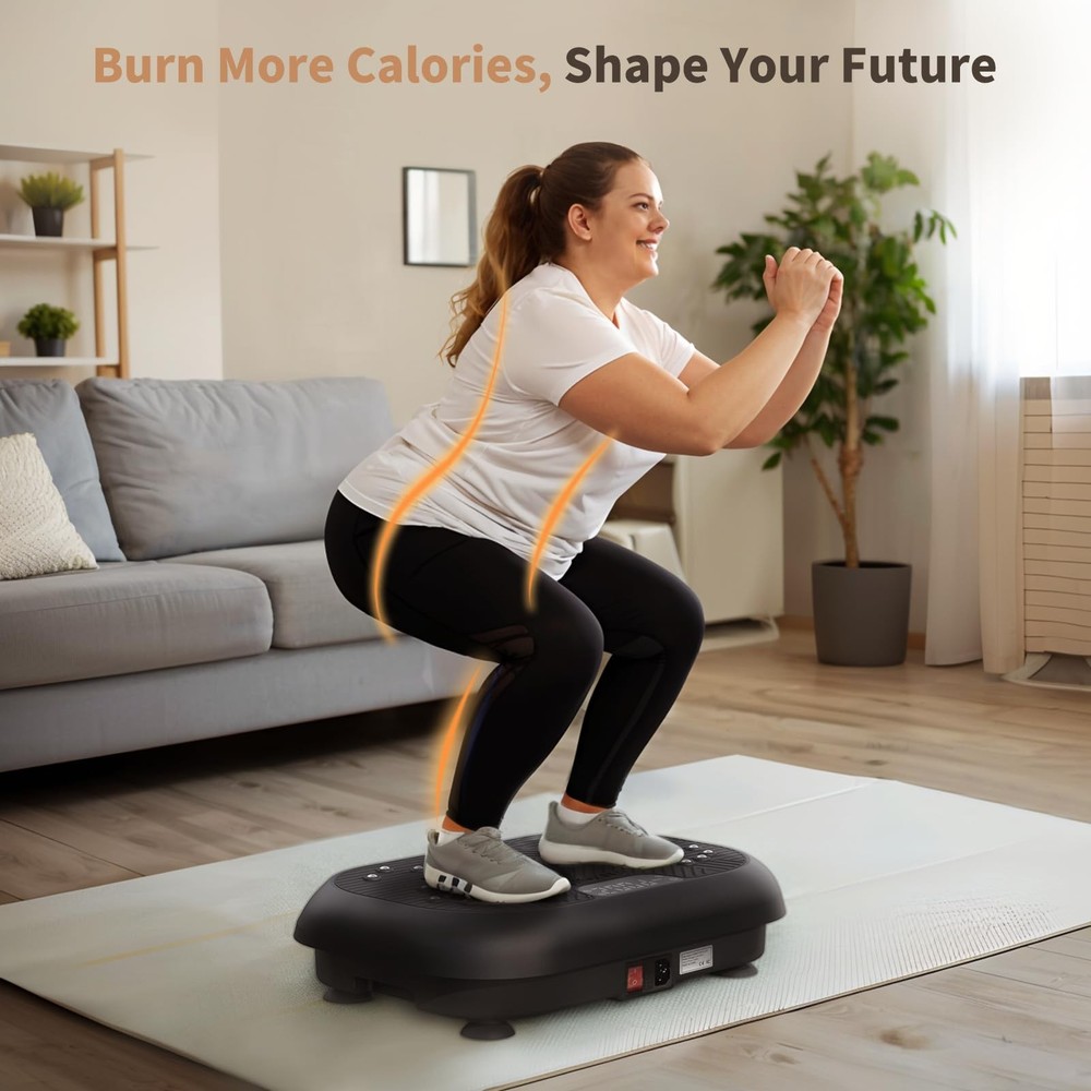Vibration Plate Exercise Machine - Vibration Plate for Lymphatic Drainage, Wh...