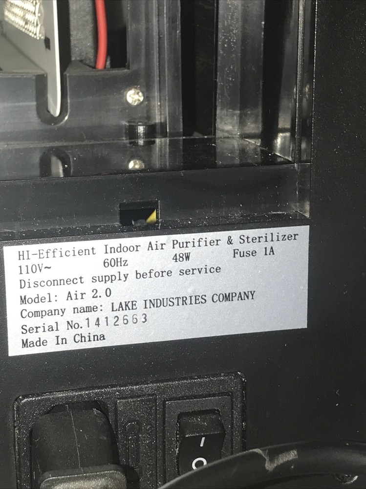 Platinum Air 2.0 Purification System Ozone Air Purifier UV Sterilizer