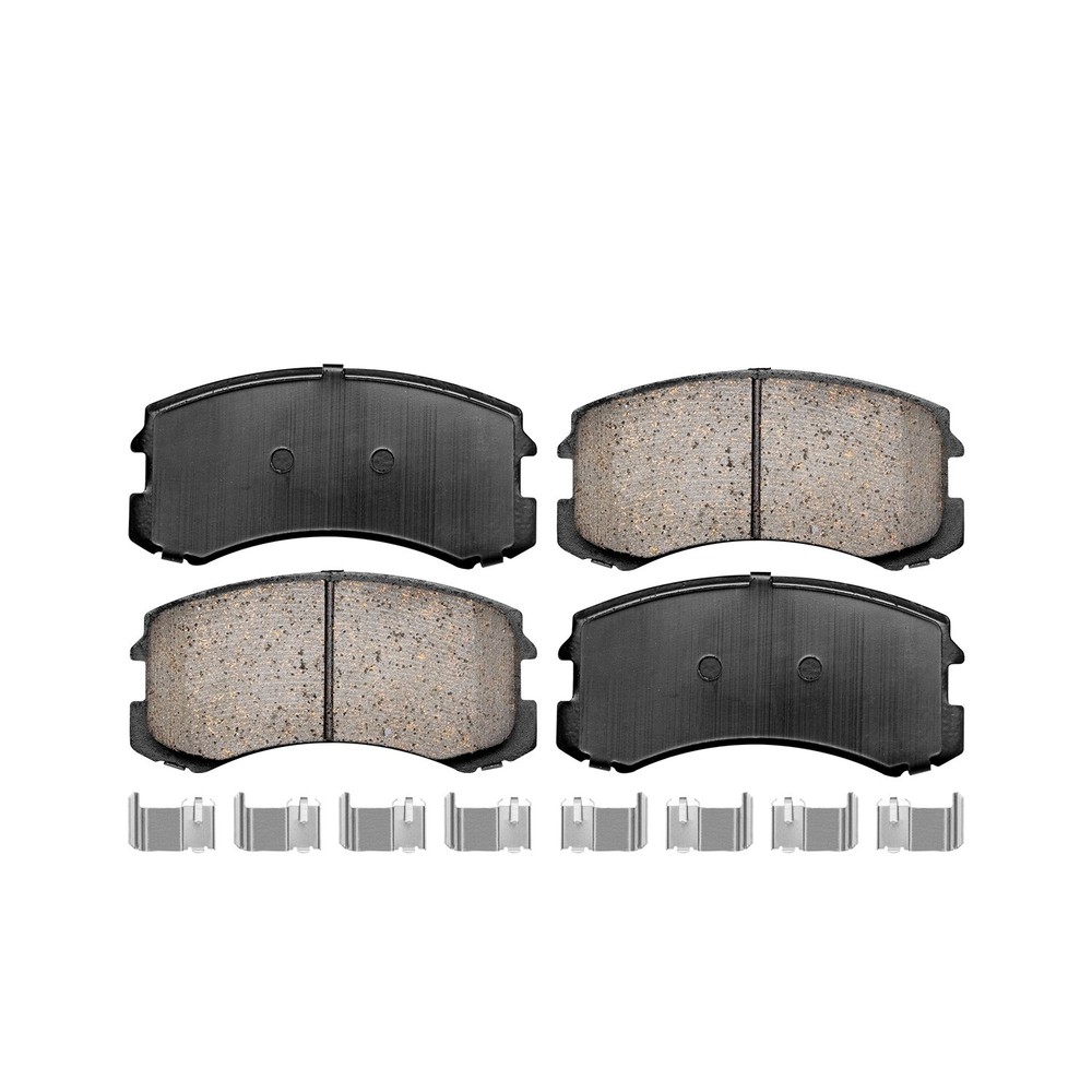 Front Ceramic Brake Pads w/Hardware for 2002-2007 Mitsubishi Lancer