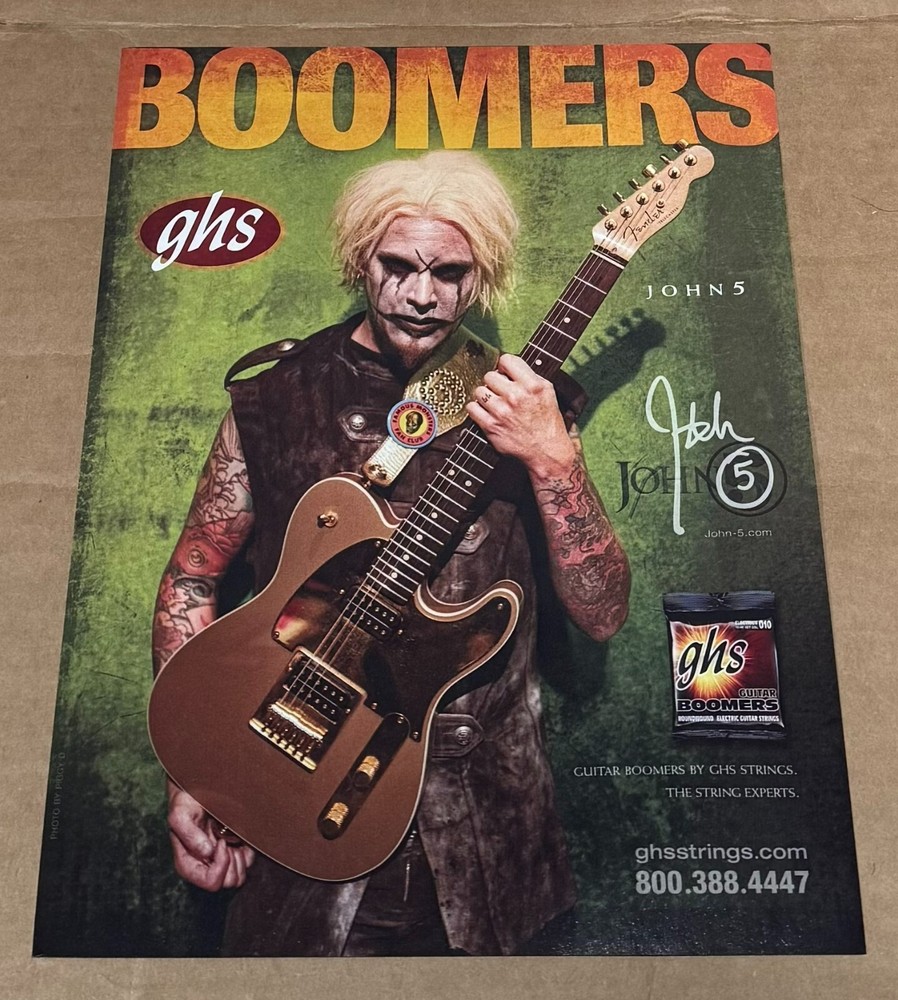 GHS STRINGS - BOOMERS - JOHN 5 - 2012 Print Advertisement