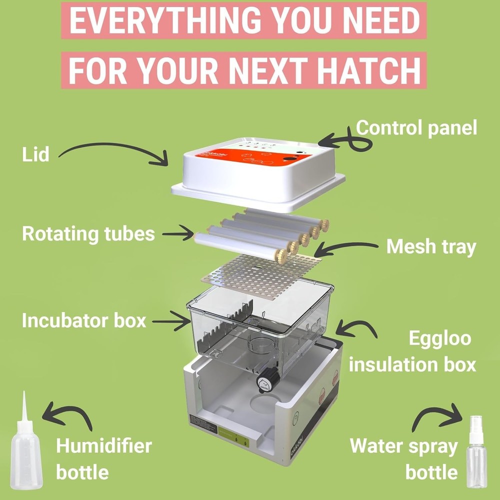 Incubator for Hatching Eggs Automatic Egg Turn Humidity Control Bird Eggs Hat...
