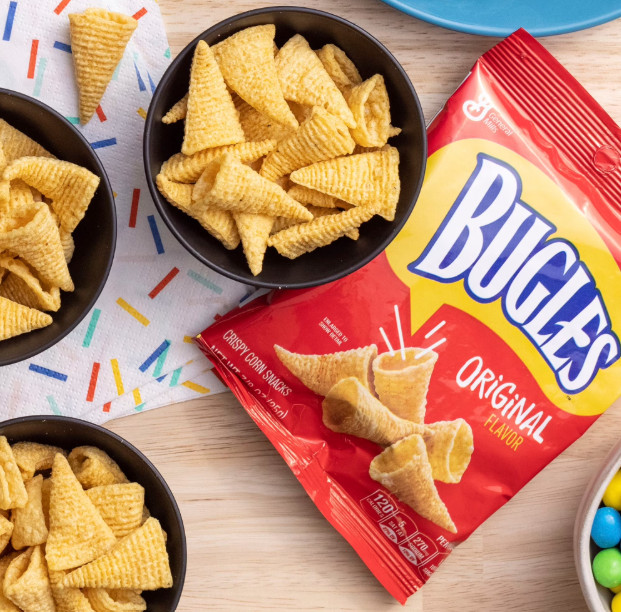 Bugles Original Crispy Corn Snacks – Party Multipack, 10 Count, 8.75 oz