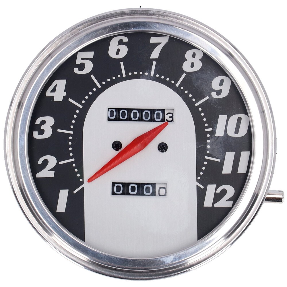 Black Odometer With Chrome Bezel Mechanical Electra Style – Ratio 2:1