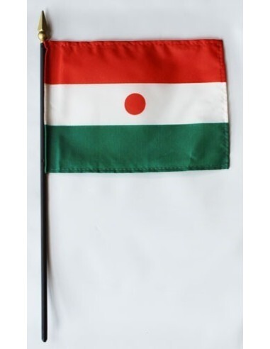 Niger  4" x 6" Mounted Flags