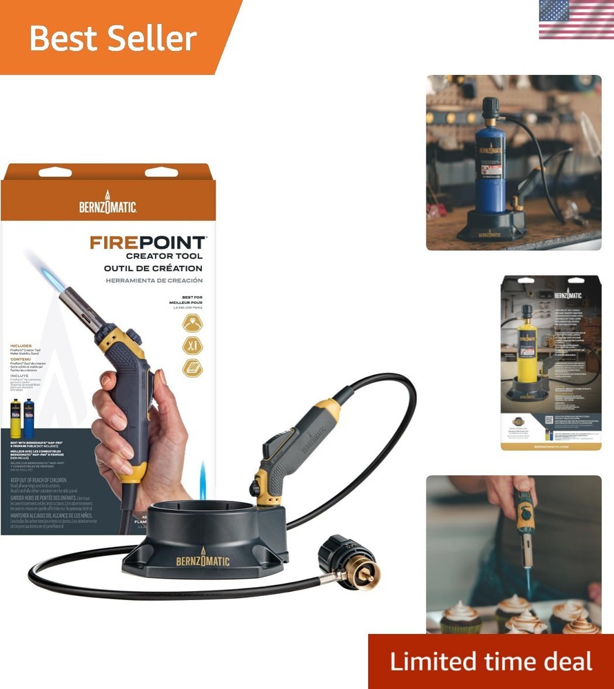 FirePoint Creator Precision Flame Torch with 41" Hose - MAP-Pro Compatible