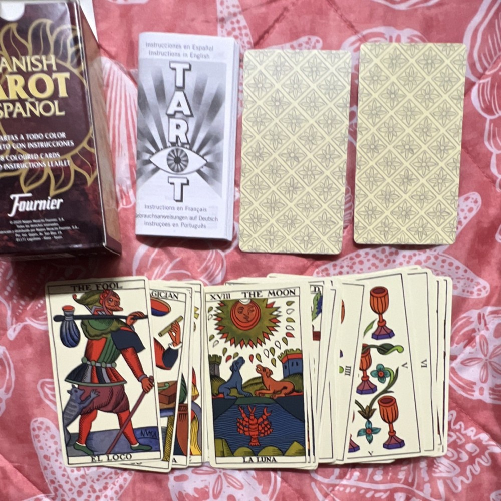 Fournier Spanish Tarot Deck 78 Colored Cards & Instructions Leaflet