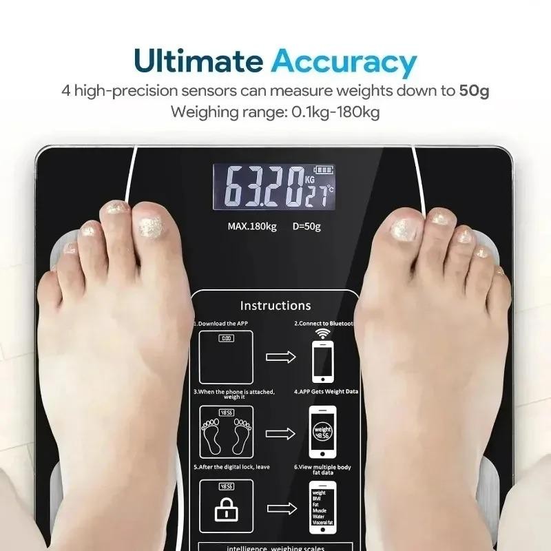 Bluetooth Smart Body Fat Scale Digital Weight Loss BMI Composition Analyzer Tool