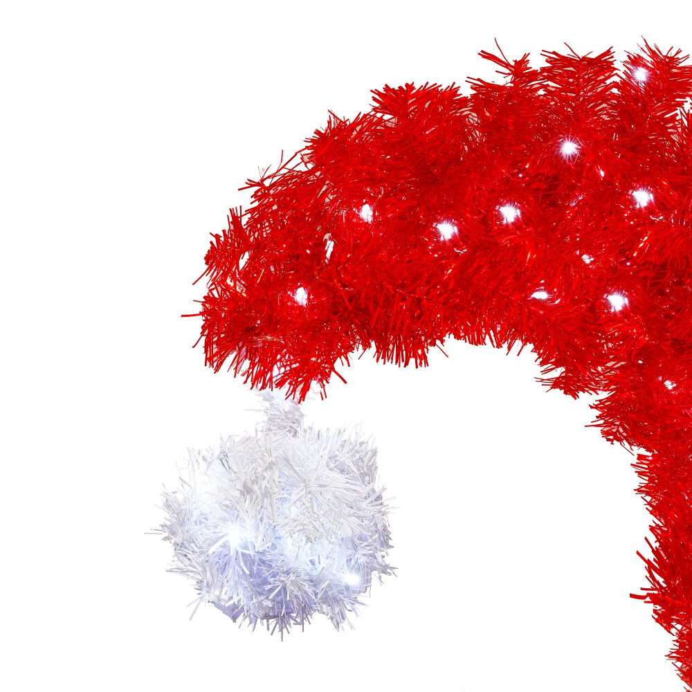 6FT Santa's Hat Shape Artificial Whimsical Christmas Tree with LED Light