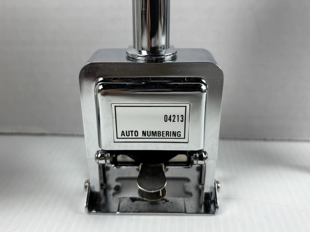 Rogers Automatic Numbering Pro Stamp Machine 04213 Self Inking TESTED 1993 Vtg