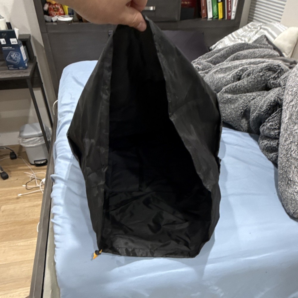 Large Black Backpack or hamper Shoulder Straps Front Pocket