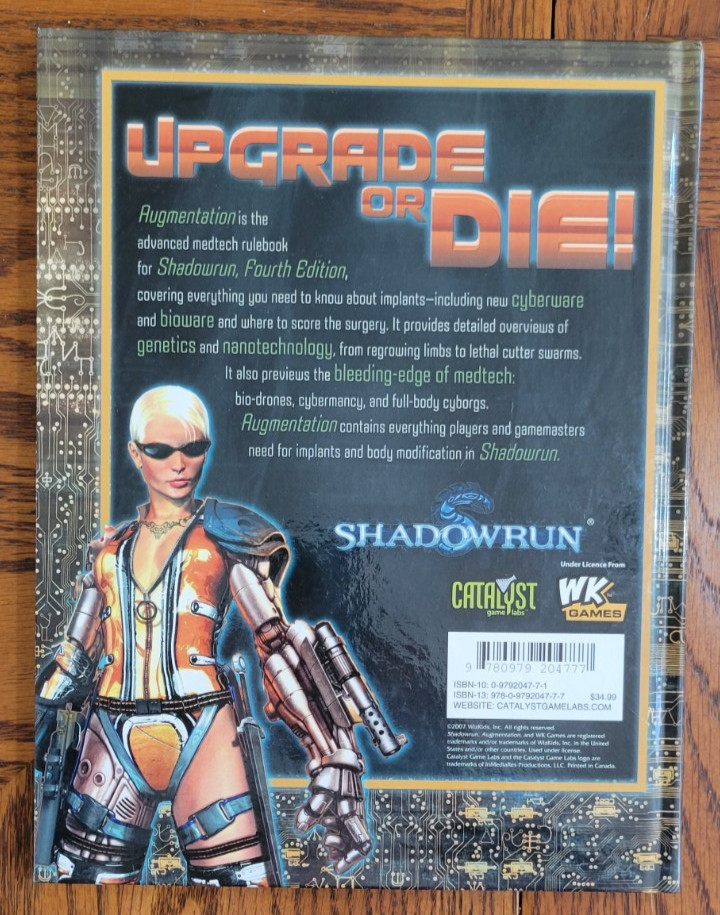 Augmentation Core Medtech Rulebook (HC) - Shadowrun 26002 WK Games 2007