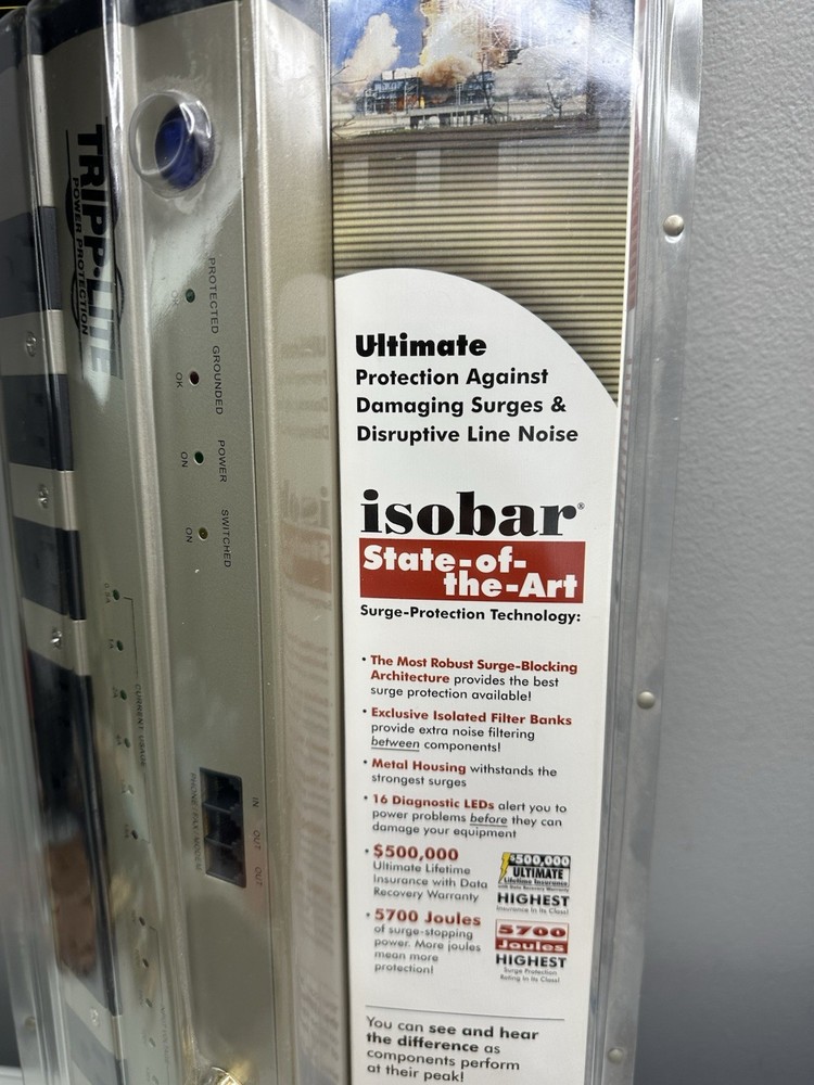 New Tripp-Lite HTPOWERBAR10 Transient Voltage Surge Suppressor Protector