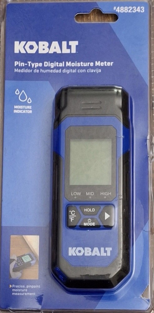 KOBALT TOOLS 4882343 PIN-TYPE DIGITAL MOISTURE METER