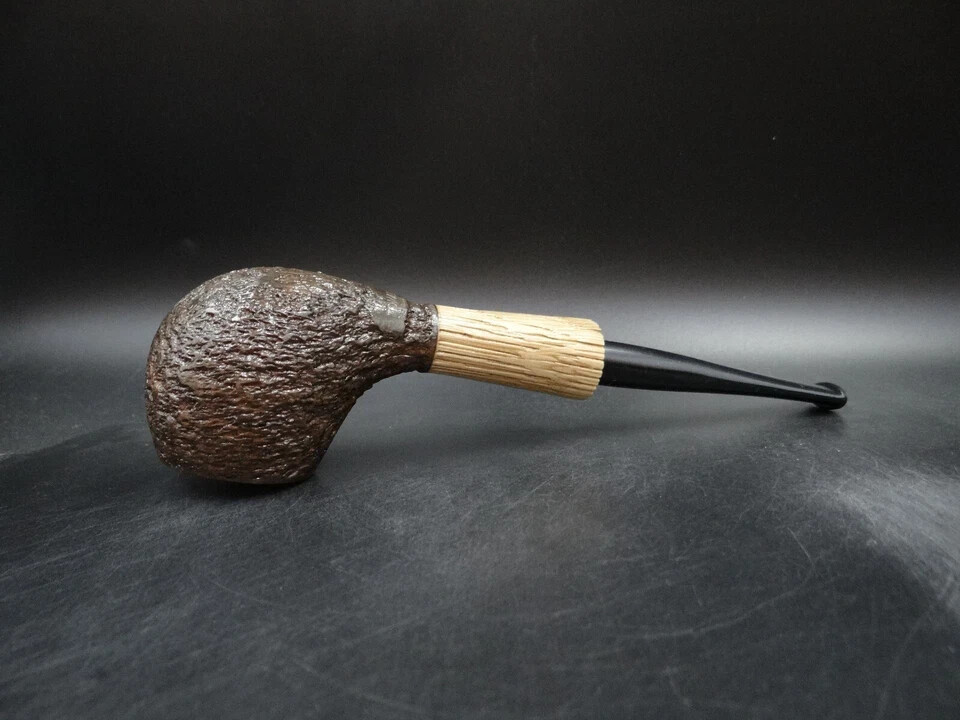 TURKIEWICZ BLACK OAK (MORTA) HAND MADE RHODESIAN PIPE 001