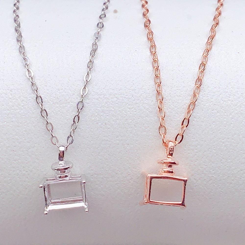 Silver 925 pendant empty setting, DIY blank setting YD78