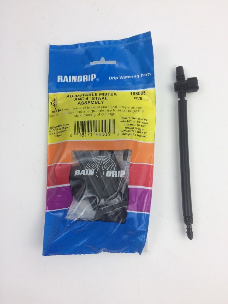 RainDrip Irrigation Micro Adjustable Spray Mister & Riser 166005- 5 per/ pack