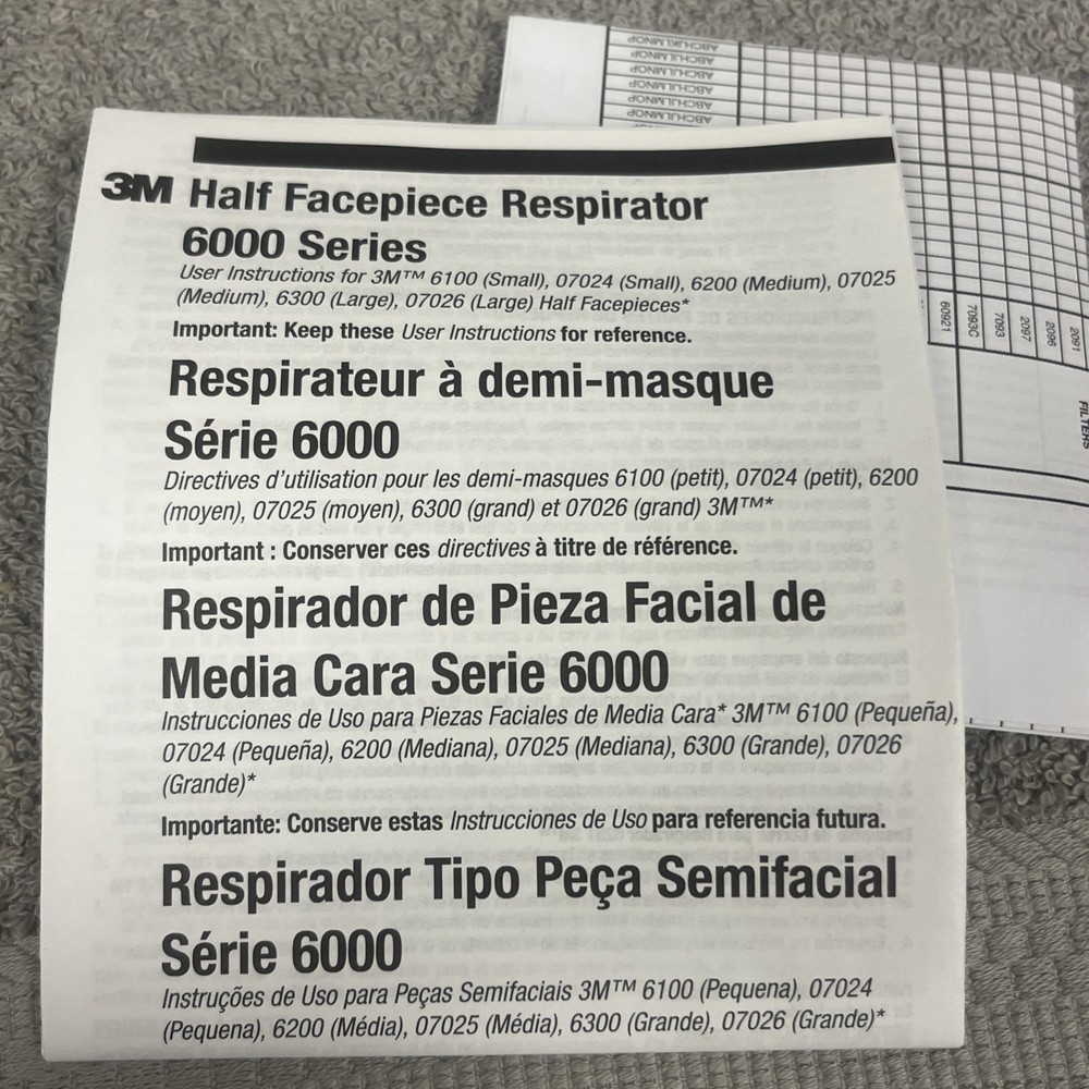 3M Half Facepiece Size Medium 6200 Box of 24