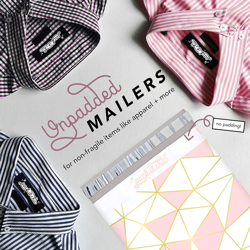 Chic Mosaic Triangle Poly Mailers - 10x13, 100 Pack, Self-Seal Envelopes