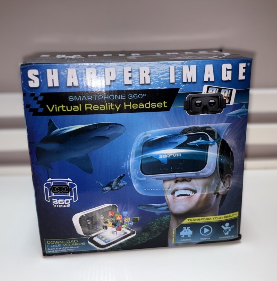 Sharper Image Smartphone 360 Degree Virtual Reality Headset - White