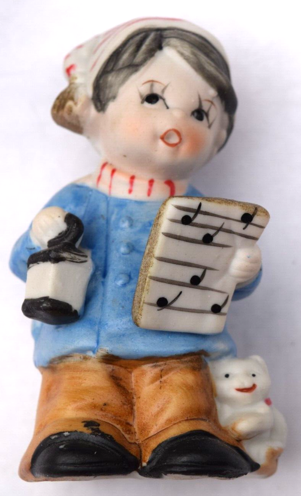 Hand Painted High Quality Bisque Bell Caroler 1981