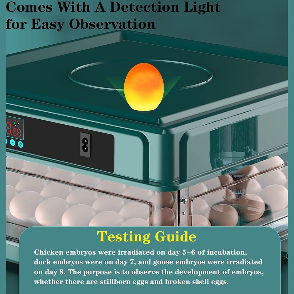 15 Eggs Incubator Fully Automatic Turning Temperature Control Egg Lamp Chic Bird