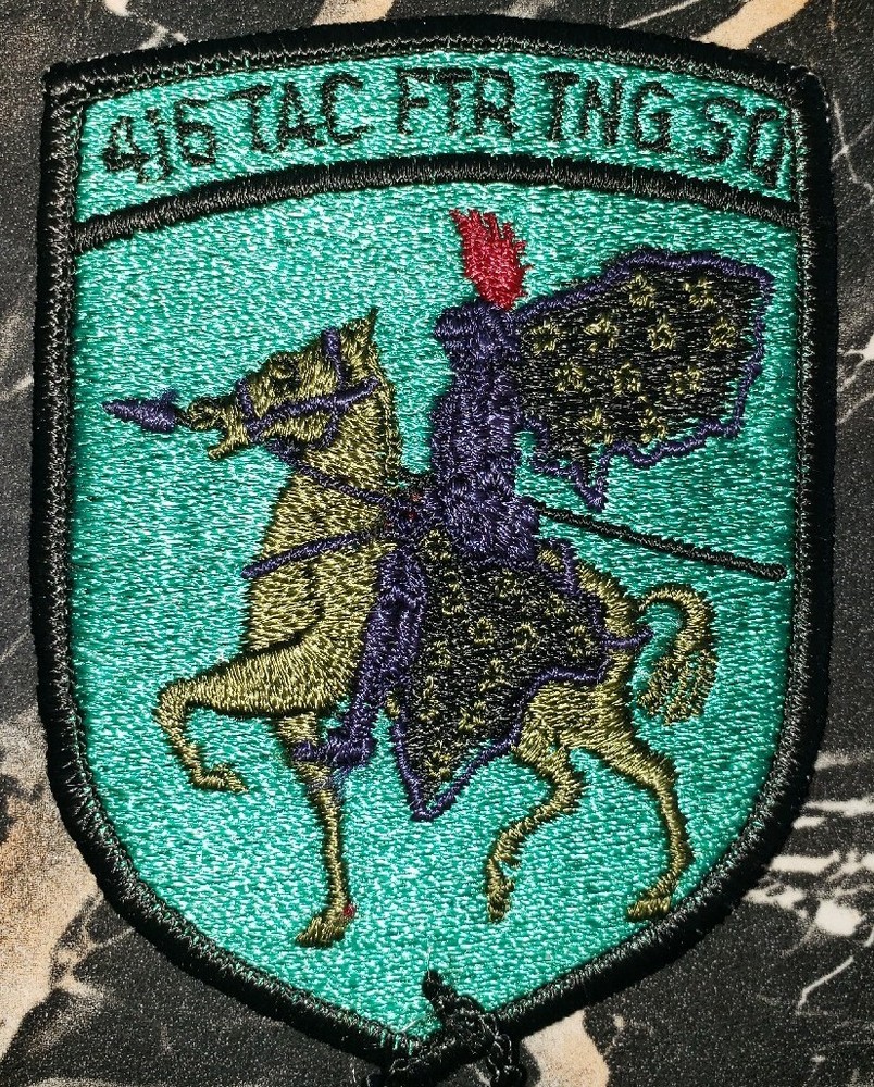 USAF Air Force 416th Tactical Fighter Training Squadron Patch Silver Knight
