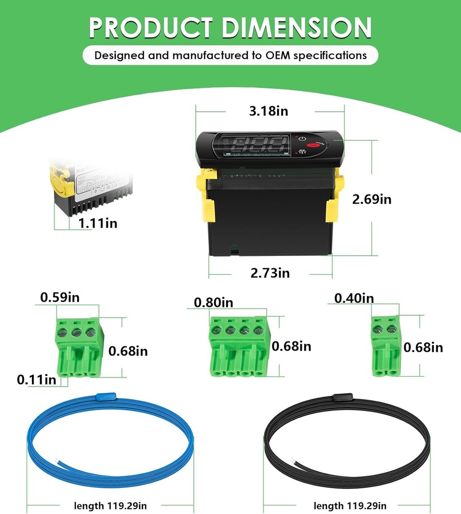 PJEZS0H100 115V Digital Temperature Controller for Carel & All Refrigerator Type