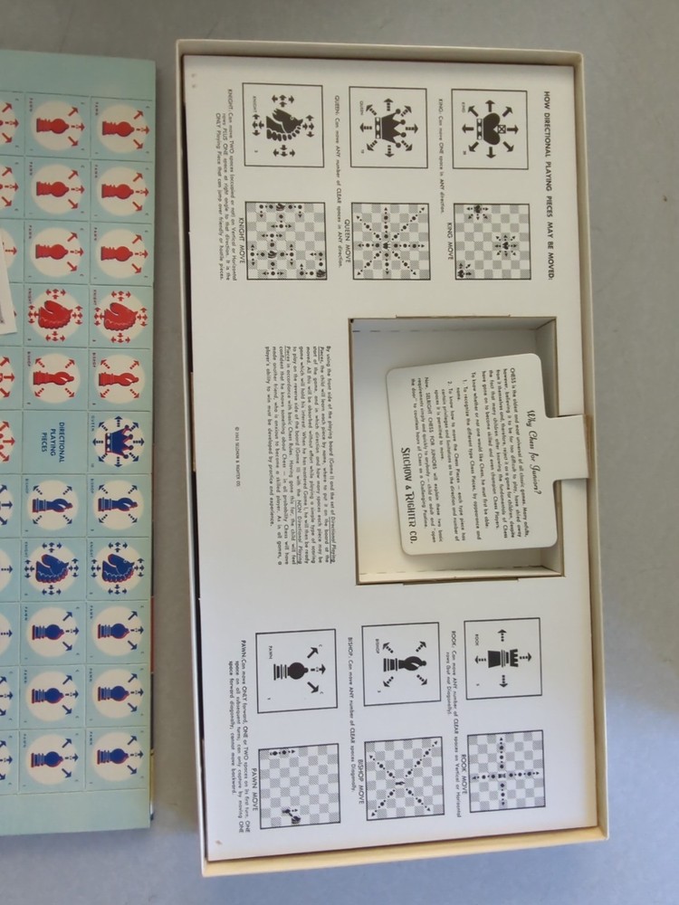 CHESS FOR JUNIORS Complete Unpunched 1963 Selchow & Righter