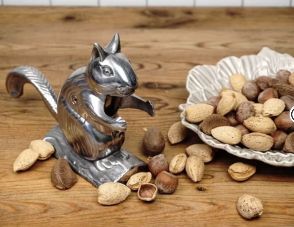 Squirrel Nutcracker Davy Crackett Nut Cracker Mechanical Cast Aluminum