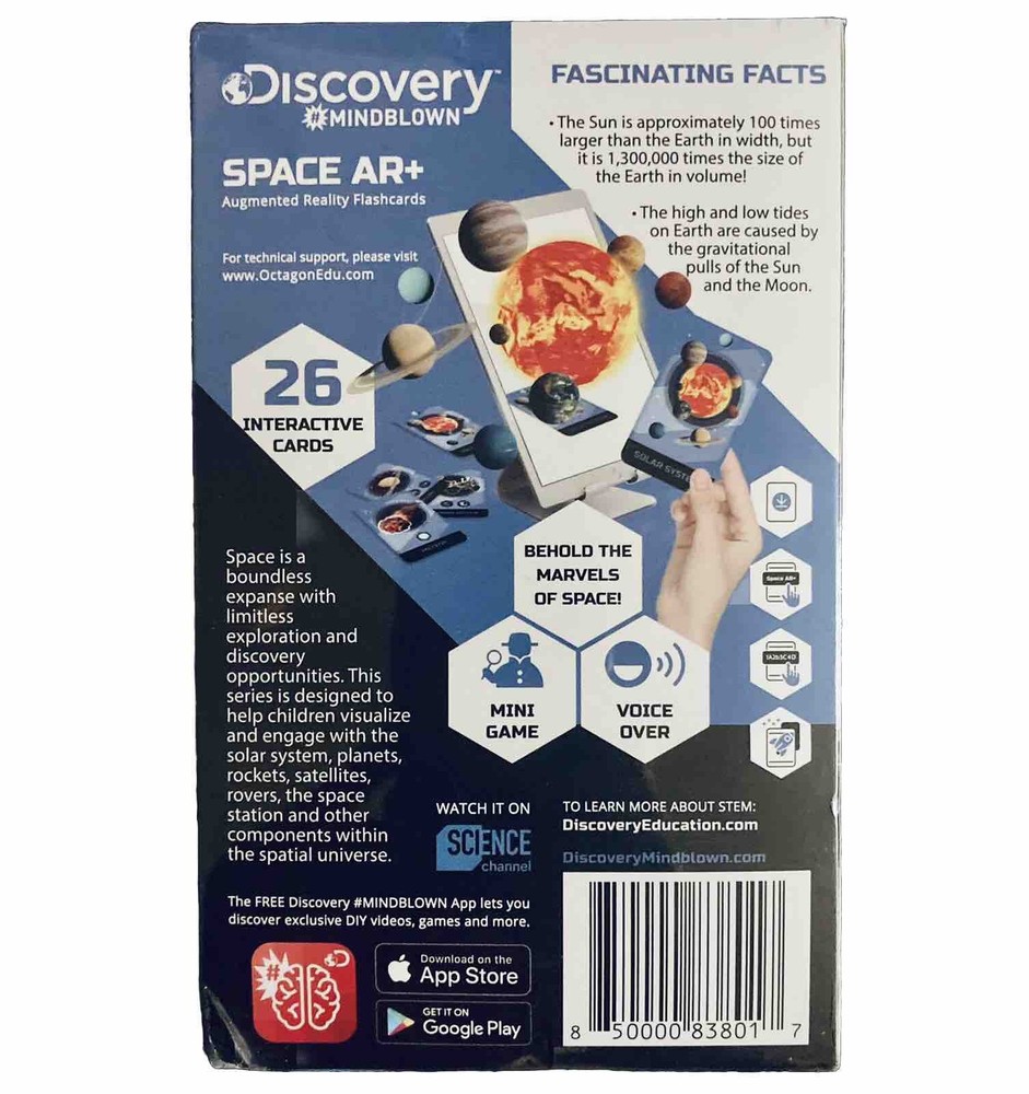Discovery Mindblown SPACE AR+ Augmented Reality Flashcards Education STEM Kids
