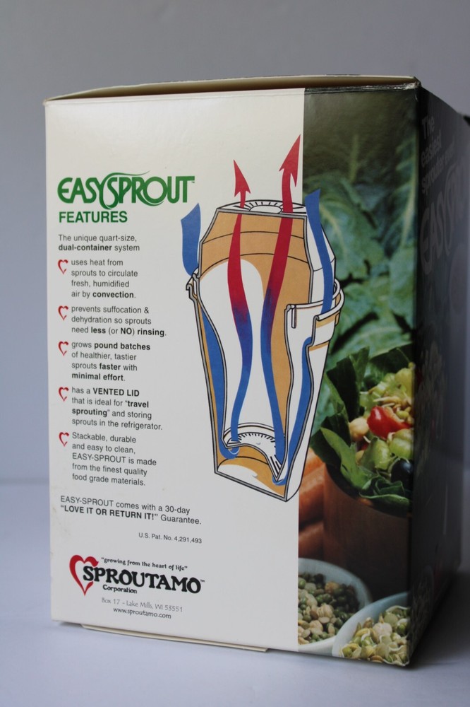 Sproutamo EASYSPROUT SPROUTER Plastic Cup Sprouting System Complete Original Bx