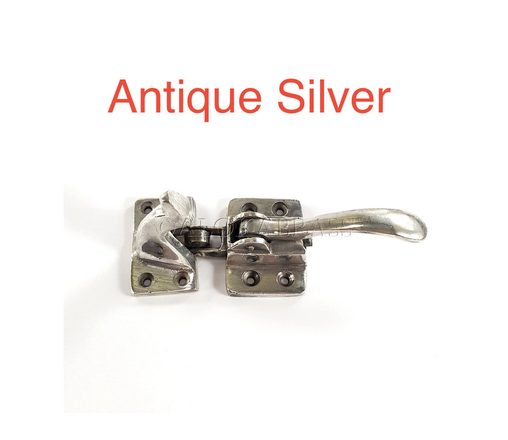 6 sets 1/2" offset Solid Brass Rare 5" Ice Box Catch Lever old style kitchen