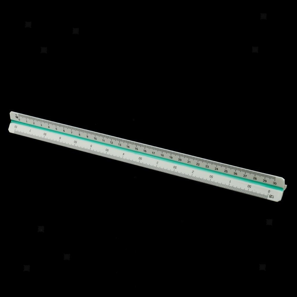 300mm / 12INCH Plastic Ruler Triangular Scale (1:20 ~ 1: 125) Designer Office