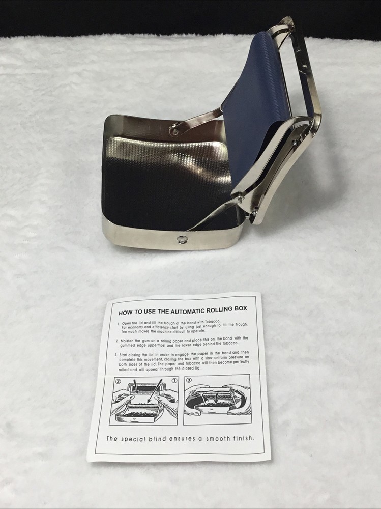 Automatic Silver Rolling Box For Tobacco and Rolling Paper For Perfect Cigarette