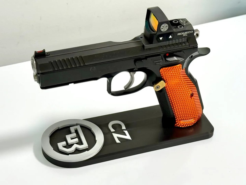 Universal pistol display stand safe organizer CZ will work with