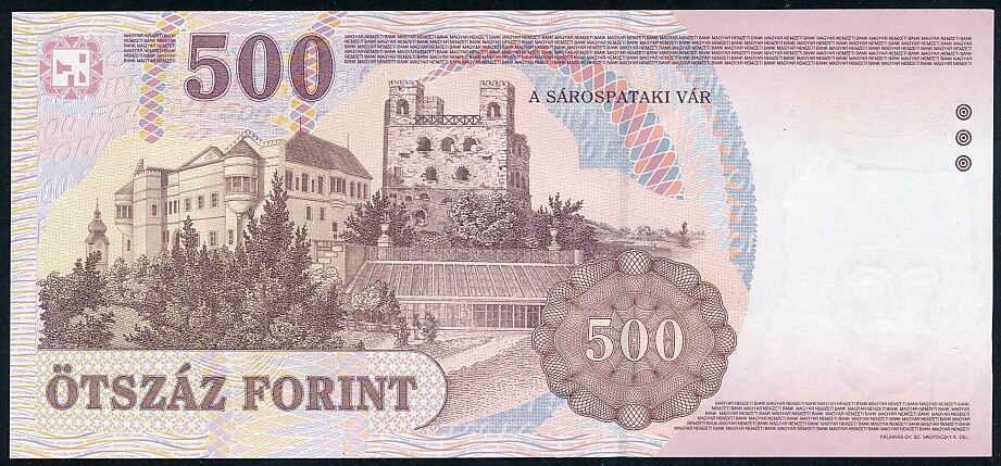 Hungary 500 forint 1998 UNC First year.