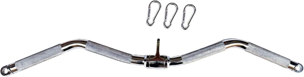Lat Cable Machine Attachment Curl Pulldown Barbell Revolving Bar Multi-Exerciser